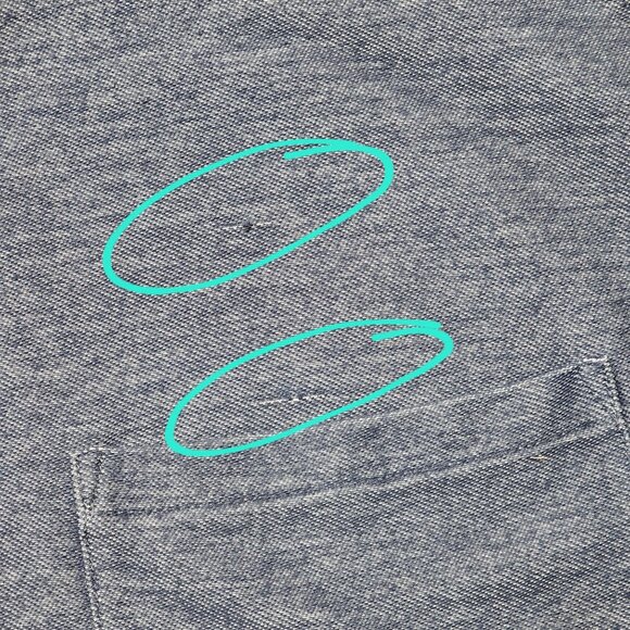 Pendleton Mens XXL‎ Blue Polo Shirt With Pocket & Aztec Collar Trim READ - Picture 2 of 8